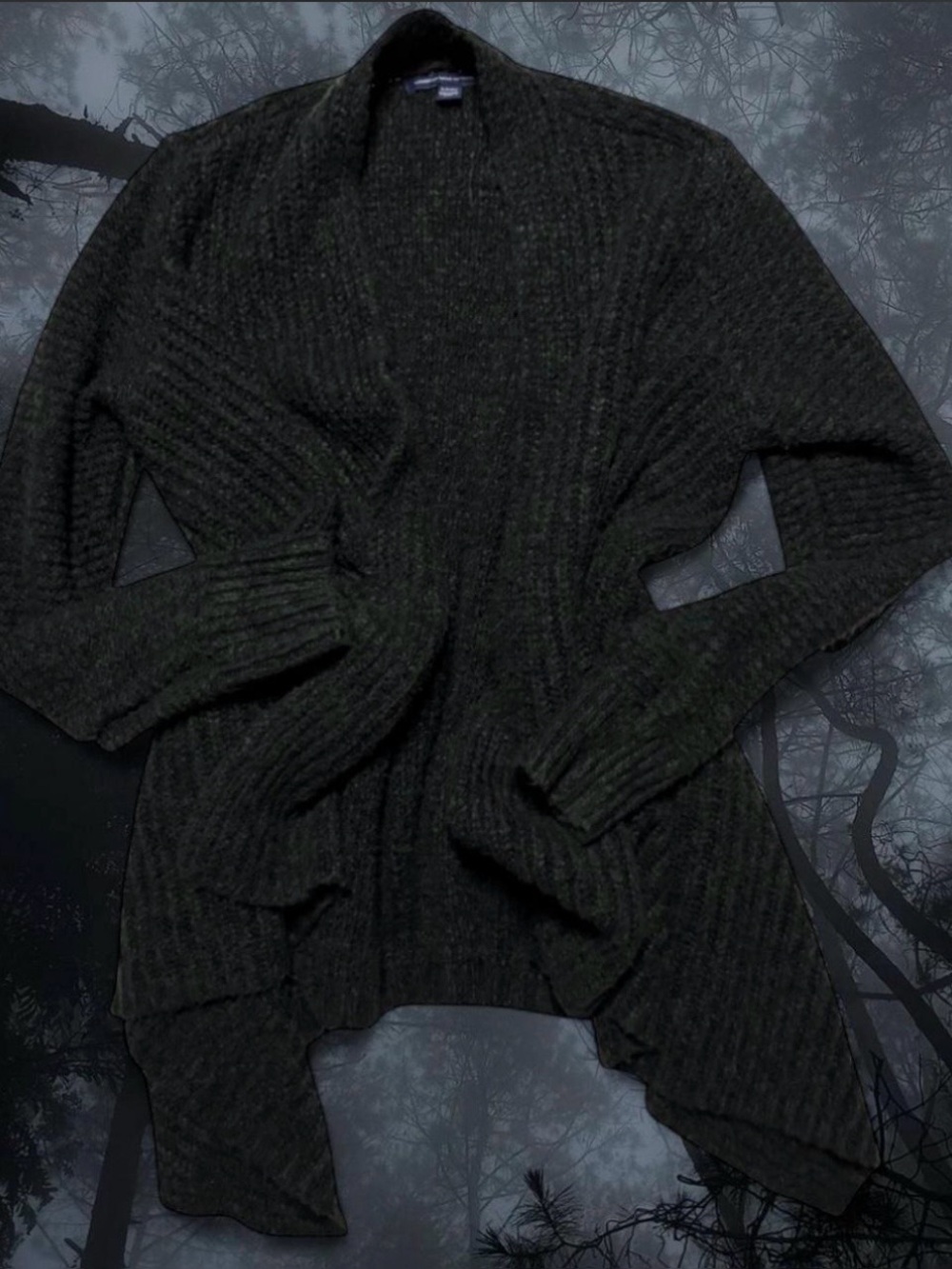 American Eagle Outfitters Ribbed Open-Front Cardigan